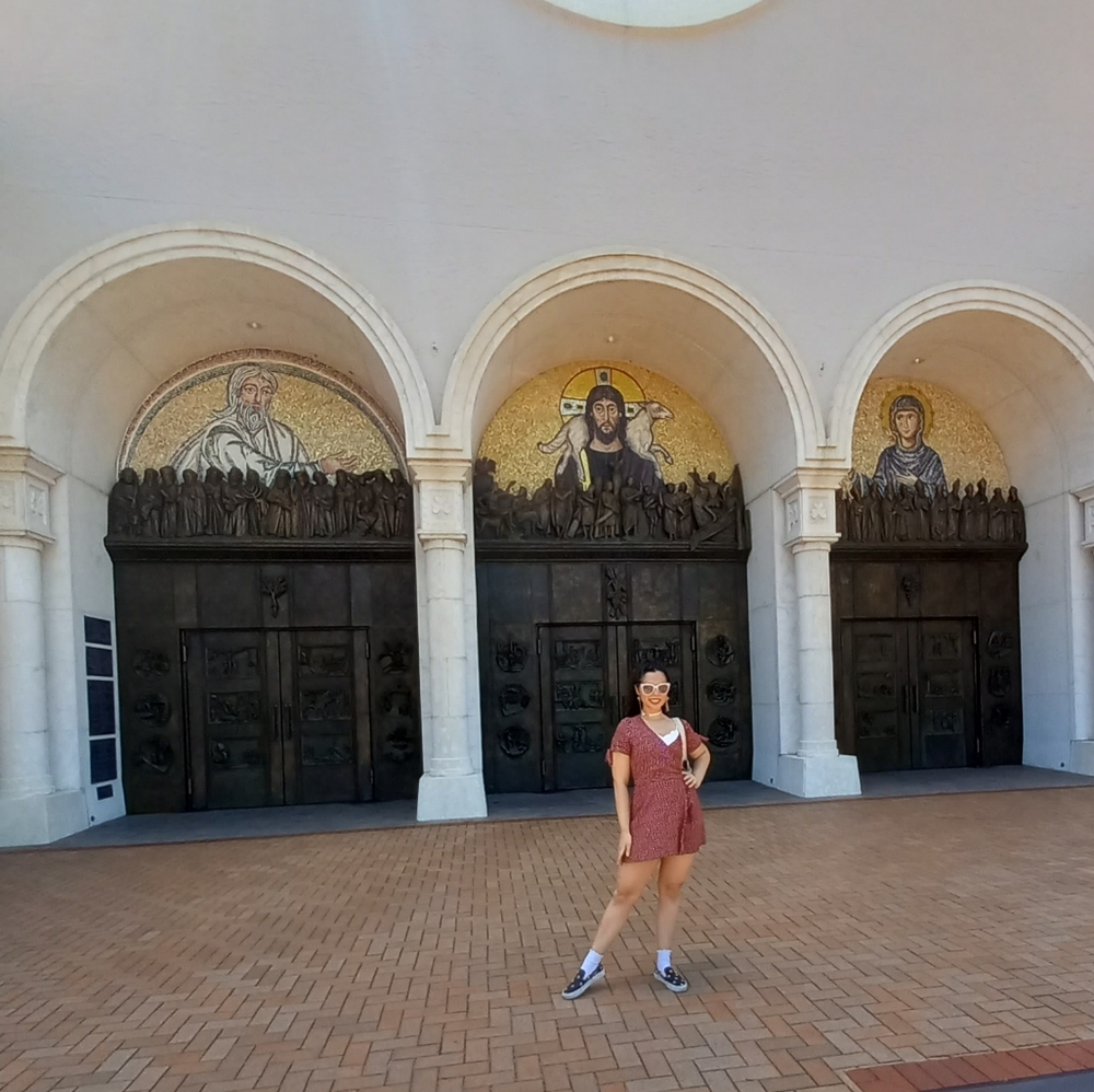 Polka Dot Red CrossOver tie mini dress